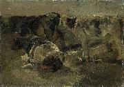 George Hendrik Breitner Four Cows Germany oil painting artist